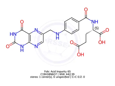 Chemical structure of Folic Acid Impurity 65