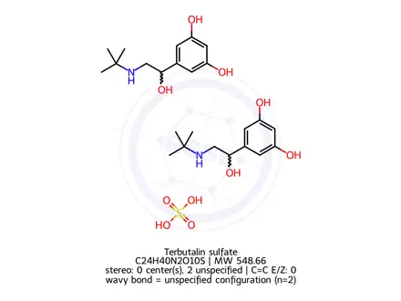 Chemical structure of Terbutalin sulfate