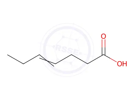 Chemical structure of 4-Heptenoic acid