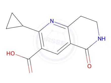 Chemical structure of 2-Cyclopropyl-5-oxo-5,6,7,8-tetrahydro-1,6-naphthyridine-3-carboxylic acid
