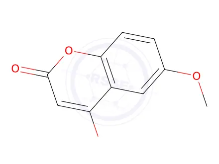 Chemical structure of 4-Hydroxy-6-methoxycoumarin
