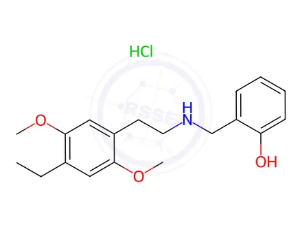 Chemical structure of 25E-NBOH (hydrochloride)