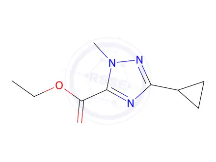Chemical structure of ethyl 3-cyclopropyl-1-methyl-1H-1,2,4-triazole-5-carboxylate