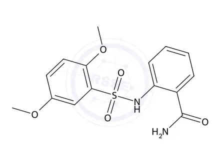 Chemical structure of 2-((2,5-Dimethoxyphenyl)sulfonamido)benzamide