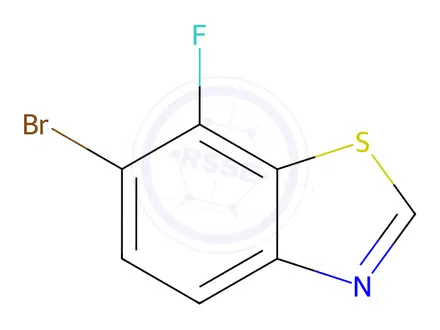 Chemical structure of Benzothiazole, 6-bromo-7-fluoro-