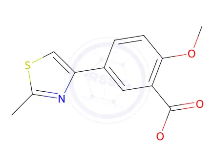 Chemical structure of Methyl 2-methoxy-5-(2-methylthiazol-4-yl)benzoate
