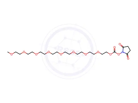 Chemical structure of m-PEG8-succinimidyl carbonate