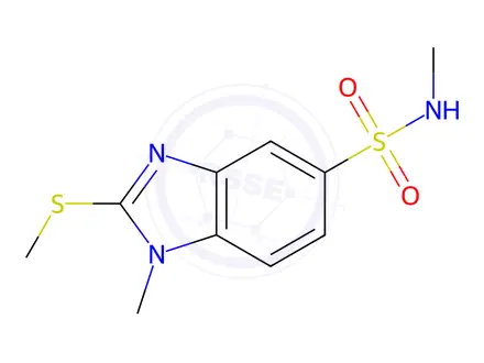Chemical structure of N,1-Dimethyl-2-(methylthio)-1H-benzo[d]imidazole-5-sulfonamide
