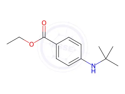 Chemical structure of ethyl 4-(tert-butylamino)benzoate