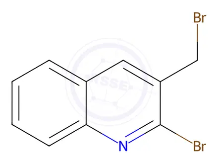 Chemical structure of 2-bromo-3-(bromomethyl)quinoline