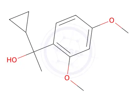 Chemical structure of 1-Cyclopropyl-1-(2,4-dimethoxyphenyl)ethan-1-ol