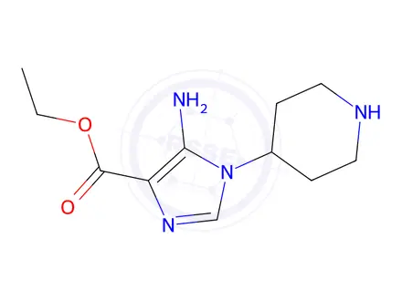 Chemical structure of Ethyl 5-Amino-1-(piperidin-4-yl)-1H-imidazole-4-carboxylate