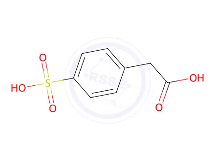 Chemical structure of 2-(4-sulfophenyl)acetic acid