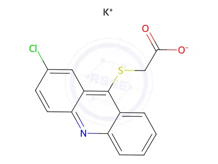 Chemical structure of ACETIC ACID, ((2-CHLORO-9-ACRIDINYL)THIO)-, POTASSIUM SALT