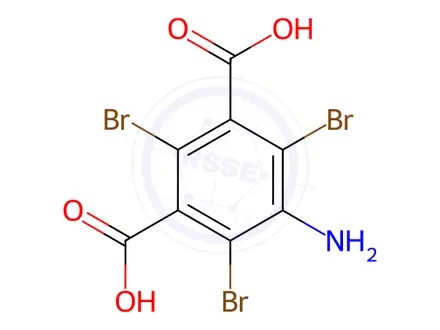 Chemical structure of 2,4,6-tribromo-5-amino-isophthalic acid
