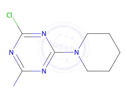 Chemical structure of 4-Chloro-6-(1-piperidinyl)-1,3,5-triazin-2-ylamine