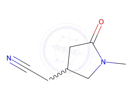 Chemical structure of 1-Methyl-5-oxopyrrolidine-3-acetonitrile
