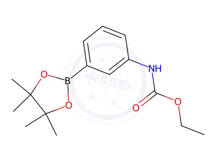 Chemical structure of Ethyl (3-(4,4,5,5-tetramethyl-1,3,2-dioxaborolan-2-yl)phenyl)carbamate