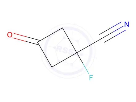 Chemical structure of 1-fluoro-3-oxocyclobutane-1-carbonitrile
