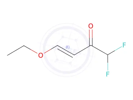 Chemical structure of 3-Buten-2-one, 4-ethoxy-1,1-difluoro-, (3E)-