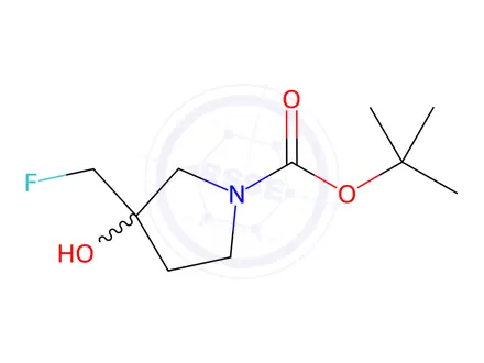 Chemical structure of Tert-butyl 3-(fluoromethyl)-3-hydroxypyrrolidine-1-carboxylate