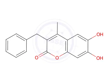 Chemical structure of 3-Benzyl-6,7-dihydroxy-4-methyl-2H-chromen-2-one