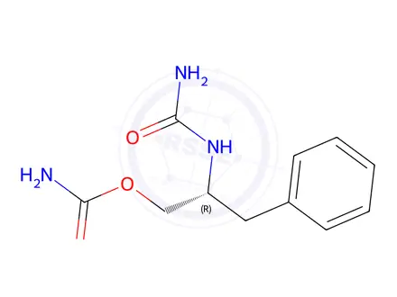 Chemical structure of (2R)-2-(Carbamoylamino)-3-phenylpropyl carbamate