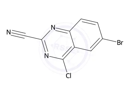 Chemical structure of 6-Bromo-4-chloroquinazoline-2-carbonitrile