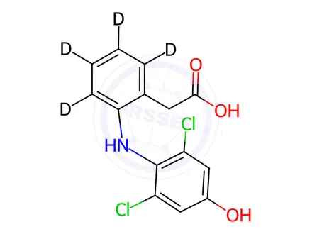 Chemical structure of 4-Hydroxy Diclofenac-d4