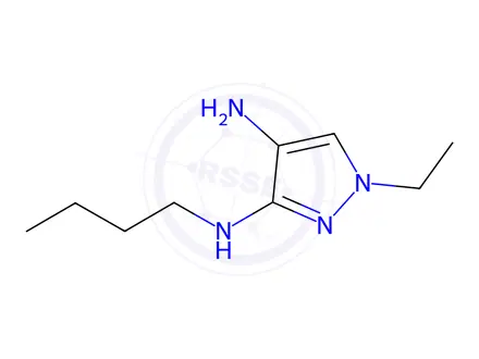 Chemical structure of N~3~-butyl-1-ethyl-1H-pyrazole-3,4-diamine