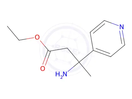 Chemical structure of Ethyl 3-amino-3-(pyridin-4-yl)butanoate