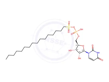 Chemical structure of uridine 5'-phosphoric (1-hexadecanesulfonic)anhydride