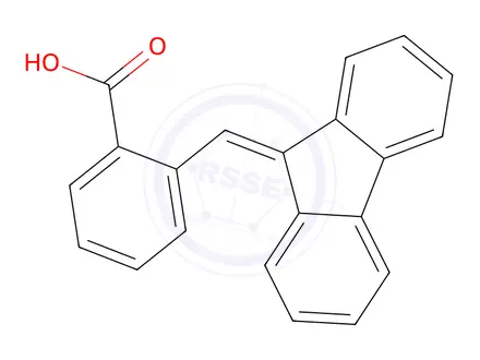 Chemical structure of 2-((9H-Fluoren-9-ylidene)methyl)benzoic acid