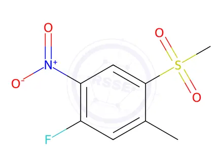 Chemical structure of 1-Fluoro-5-methyl-4-(methylsulfonyl)-2-nitrobenzene