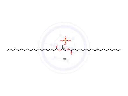 Chemical structure of 1,2-Dioleoyl-sn-glycero-3-phosphate, sodium salt