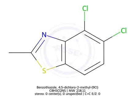 Chemical structure of Benzothiazole, 4,5-dichloro-2-methyl-(9CI)