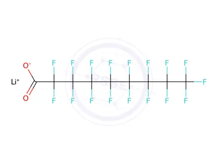 Chemical structure of Lithium perfluorononanoate