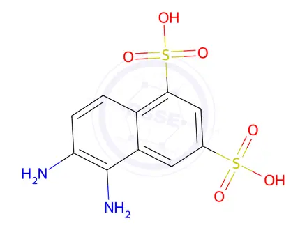 Chemical structure of 1,3-Naphthalenedisulfonic acid, 5,6-diamino-, disodiumsalt