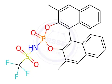 Chemical structure of N-((11bR)-2,6-Dimethyl-4-oxidodinaphtho[2,1-d:1',2'-f][1,3,2]dioxaphosphepin-4-yl)-1,1,1-trifluoromethanesulfonamide