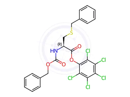 Chemical structure of perchlorophenyl S-benzyl-N-(benzyloxycarbonyl)-L-cysteinate