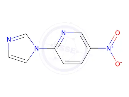 Chemical structure of 2-(1H-imidazol-1-yl)-5-nitropyridine