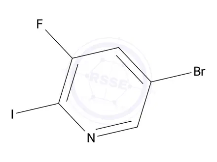 Chemical structure of 5-Bromo-3-fluoro-2-iodopyridine