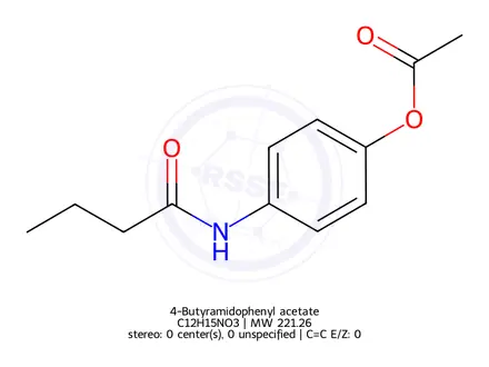 Chemical structure of 4-Butyramidophenyl acetate