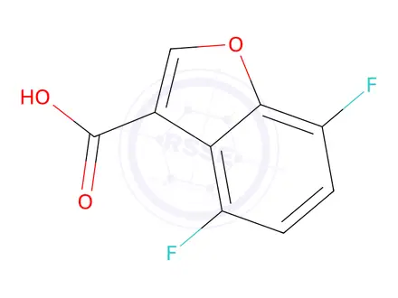 Chemical structure of 4,7-difluoro-1-benZofuran-3-carboxylic acid