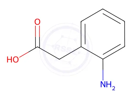Chemical structure of 2-Aminophenylacetic acid