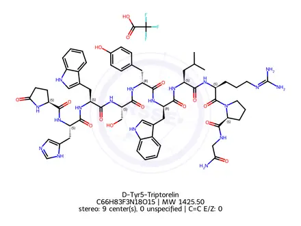 Chemical structure of D-Tyr5-Triptorelin