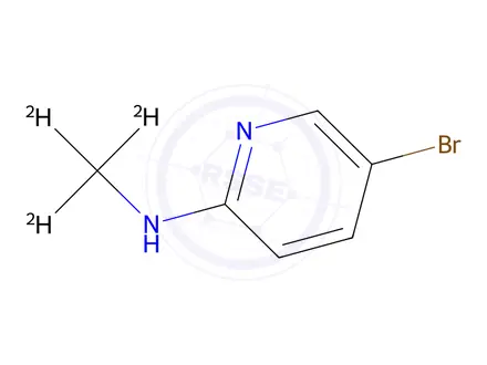 Chemical structure of 5-bromo-N-(methyl-d3)pyridin-2-amine