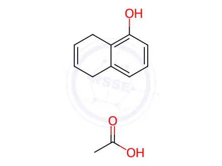 Chemical structure of 5,8-Dihydro-1-naphthyl acetate