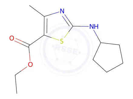 Chemical structure of Ethyl 2-(cyclopentylamino)-4-methylthiazole-5-carboxylate