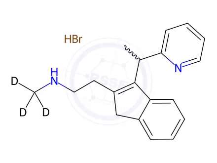 Chemical structure of rac-N-Demethyl Dimethindene-d3-x0000-Hydrobromide